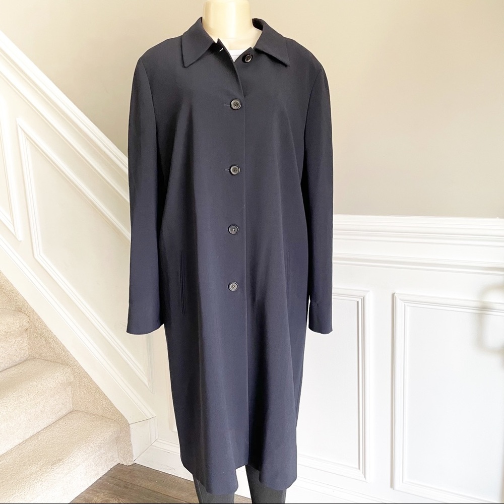 Celine Navy Duster Coat
